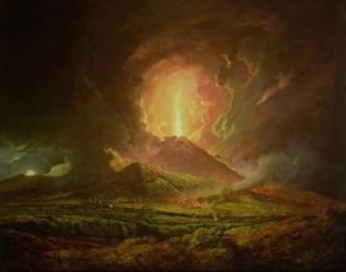 An Eruption of Vesuvius, seen from Portici, c.1774-6 | Obraz na stenu