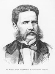 Don Mariano Acosta, Vice President of Argentina (engraving) | Obraz na stenu