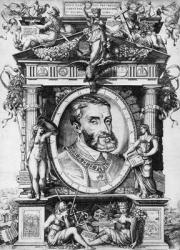 Portrait of Charles V (1500-68), Holy Roman Emperor (engraving) (b/w photo) | Obraz na stenu