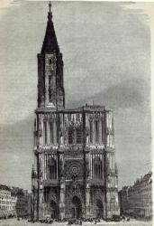 Strasburg Cathedral, from 'The Illustrated London News', 1870 (engraving) | Obraz na stenu