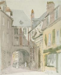 Place Barthelme, Paris, c.1829 (w/c & grey wash over pencil on paper) | Obraz na stenu