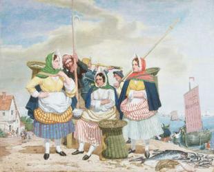 Fish Market by the Sea, c.1860 (oil on canvas) | Obraz na stenu