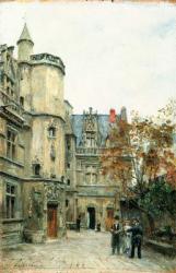 The Courtyard of the Museum of Cluny, c.1878-80 (panel) | Obraz na stenu