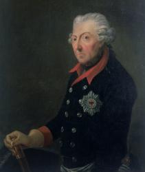 Friedrich the Great (1712-86) Wearing the Uniform  of the 15th Infantry Regiment (oil on canvas) | Obraz na stenu