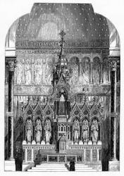 High Altar of St Alphonsus Liguori, Limerick, Ireland, illustration from 'The Builder', 1865 (engraving) | Obraz na stenu