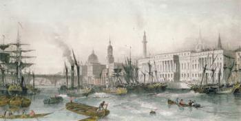 The Port of London (colour engraving) | Obraz na stenu