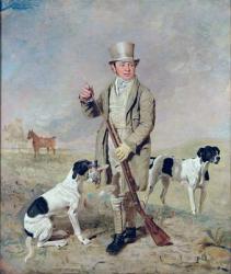 Richard Prince, with Damon, the late Colonel Mellish's Pointer (oil on canvas) | Obraz na stenu