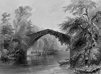 Bridge of Doon, engraved by G. K. Richardson (engraving) | Obraz na stenu