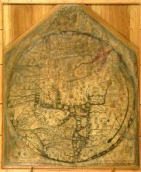 Mappa Mundi, c.1290 (vellum) | Obraz na stenu