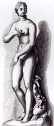 Venus Aphrodite, c.1653 (etching) (b/w photo) | Obraz na stenu
