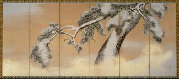 The Pines under Snow (pen & ink, colour, gold paper on panel) (see 216568) | Obraz na stenu