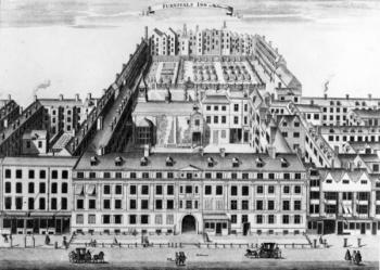 Furnival's Inn, Holborn, London, 1754 (engraving) | Obraz na stenu