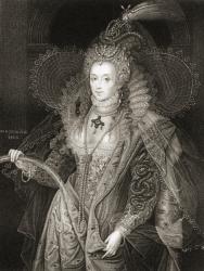 Queen Elizabeth I (1533-1603), from 'Lodge's British Portraits', 1823 (engraving) | Obraz na stenu