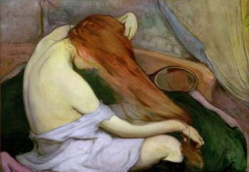Woman Combing Her Hair, 1897 (oil on canvas) | Obraz na stenu