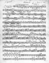Sheet Music for the Overture to 'Egmont' by Ludwig van Beethoven, written between 1809-10 (print) | Obraz na stenu