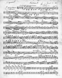 Sheet Music for the Overture to 'Egmont' by Ludwig van Beethoven, written between 1809-10 (print) | Obraz na stenu