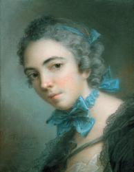 Young Girl, 1744 (pastel on paper) | Obraz na stenu