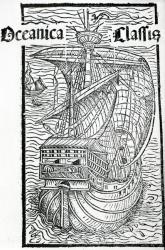 Drawing of the Santa Maria, 1493 (woodcut) | Obraz na stenu