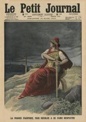 Not only is France pacifist but determined to be respected, front cover illustration from 'Le Petit Journal', supplement illustre, 16th March 1913 (colour litho) | Obraz na stenu