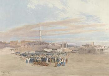 The Market Place, Tanga, Egypt, 1874 (w/c over graphite) | Obraz na stenu