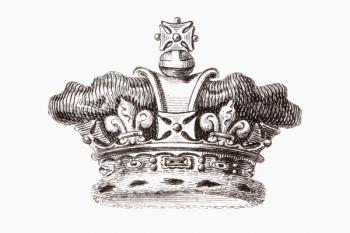 The crown of the Prince of Wales. From The Cyclopaedia or Universal Dictionary of Arts, Sciences and Literature by Abraham Rees, published London 1820. | Obraz na stenu