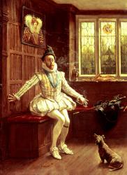 Sir Walter Raleigh's (1552-1618) First Smoke | Obraz na stenu