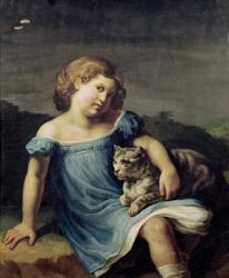 Portrait of Louise Vernet as a Child, 1818-19 (oil on canvas) | Obraz na stenu