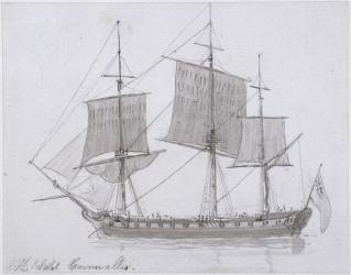 The Earl Cornwallis, c.1786-94 (pen & ink and wash on paper) | Obraz na stenu