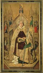 St. Dominic enthroned as Abbot of Silos, 1474 (oil on panel) | Obraz na stenu