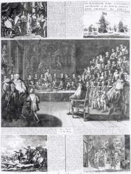 The Marriage, Wars, Suffering and Death of the Royal Martyr, King Charles the First, printed by Henry Overton and J. Hoole (engraving) (b&w photo) | Obraz na stenu