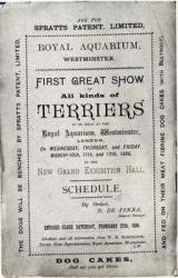 Poster advertising the Allied Terrier Club Show at the Royal Aquarium, Westminster in 1886 (litho) | Obraz na stenu