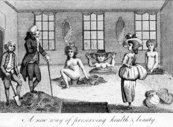 A New Way of Preserving Heath and Beauty, illustration taken from "Ramblers Magazine", 1786 (etching) | Obraz na stenu