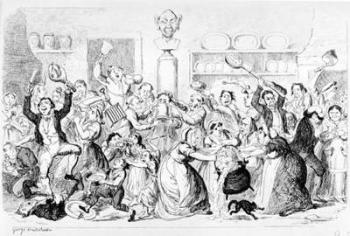New Harmony - All Owin' - No payin', 1845 (etching) | Obraz na stenu
