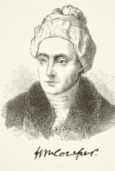 William Cowper, from 'The National and Domestic History of England' by William Hickman Smith Aubrey (1858-1916) published London, c.1890 (litho) | Obraz na stenu