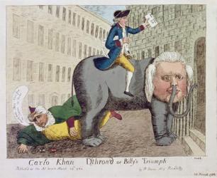 Carlo Khan Detron'd or Billy's Triumph, London, 24th March, 1784 (colour etching) | Obraz na stenu