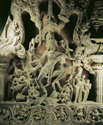 Lintel with Shiva Nataraja, Kakatiya dynasty (stone) | Obraz na stenu