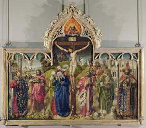 The Parlement of Paris Altarpiece, 1453-55 (oil on panel) | Obraz na stenu