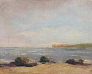 The Beach at Etretat, 1872 (oil on canvas) | Obraz na stenu