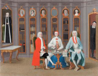 The Stenbock family in their library at Rånäs, c.1740 | Obraz na stenu