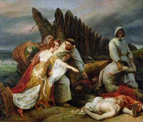 Edith Finding the Body of Harold, 1828 (oil on canvas) | Obraz na stenu