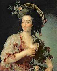 Portrait of Anna Davia-Bernucci, 1782 (oil on canvas) | Obraz na stenu