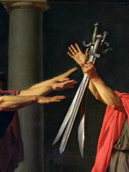 The Oath of Horatii, 1784 (oil on canvas) (detail of 2290) | Obraz na stenu