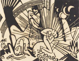 Reconciliation (Versoehnung), 1912 (woodcut in black on japan paper) | Obraz na stenu