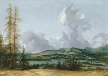Hilly Landscape (oil on canvas) | Obraz na stenu