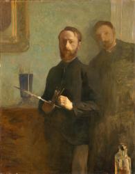 Self-Portrait with Waroquy, 1889 (oil on canvas) | Obraz na stenu