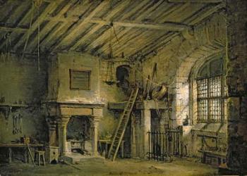 The Tolbooth, stage design for 'The Heart of Midlothian', c.1819 (oil on canvas) | Obraz na stenu