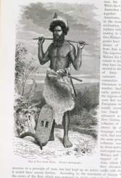Man of New South Wales, from 'The History of Mankind', Vol.1, by Prof. Friedrich Ratzel, 1896 (engraving) | Obraz na stenu