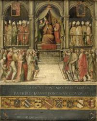 Coronation of Pope Paul II (1417-71) 1534 (oil on panel) | Obraz na stenu
