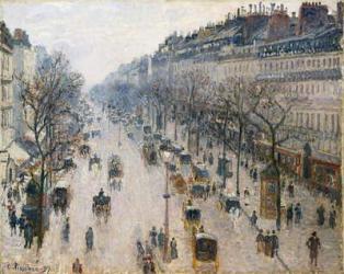 The Boulevard Montmartre on a Winter Morning, 1897 (oil on canvas) | Obraz na stenu