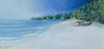 Coco Beach, Goa, India, 1997 (oil on board) | Obraz na stenu